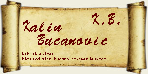 Kalin Bučanović vizit kartica